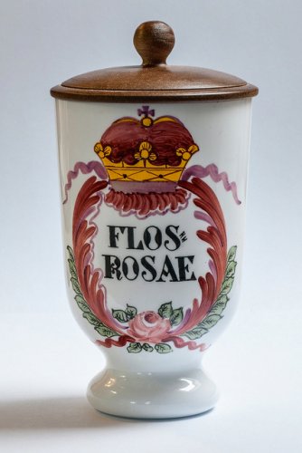 Koupelová sůl s plátky růže - lékárenská stojatka - Motiv malby - růže: 1