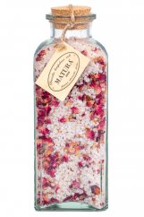 Kúpeľová soľ s okvetnými lístkami ruží - veľká flaša