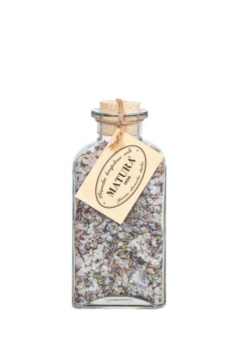 Kúpeľová soľ s kvetmi levandule - stredná flaša
